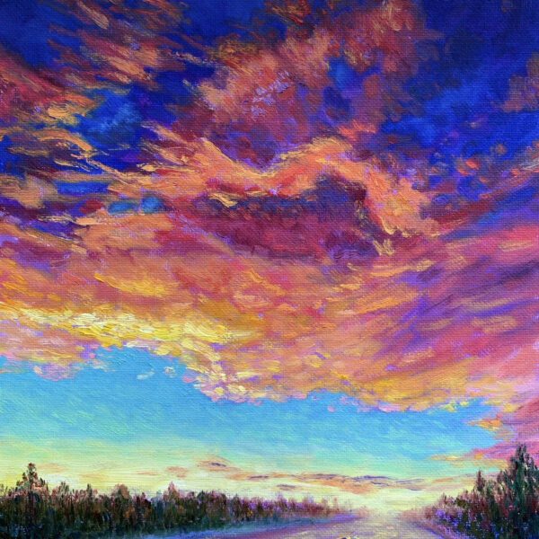 Alone — Dallas Deng landscape oil painting, light and calm.