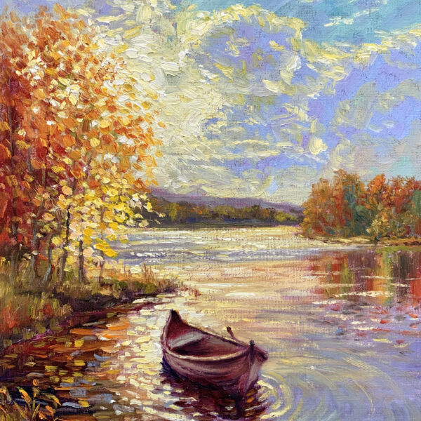 Autumn Afternoon — Dallas Deng landscape oil painting, light and calm.