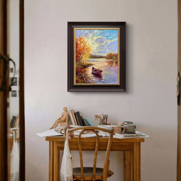 Autumn Afternoon — Dallas Deng oil painting, interior wall view, light and calm.