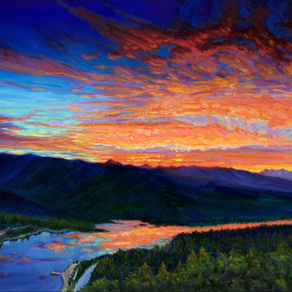 Before the World Wakes — Dallas Deng landscape oil painting, light and calm.