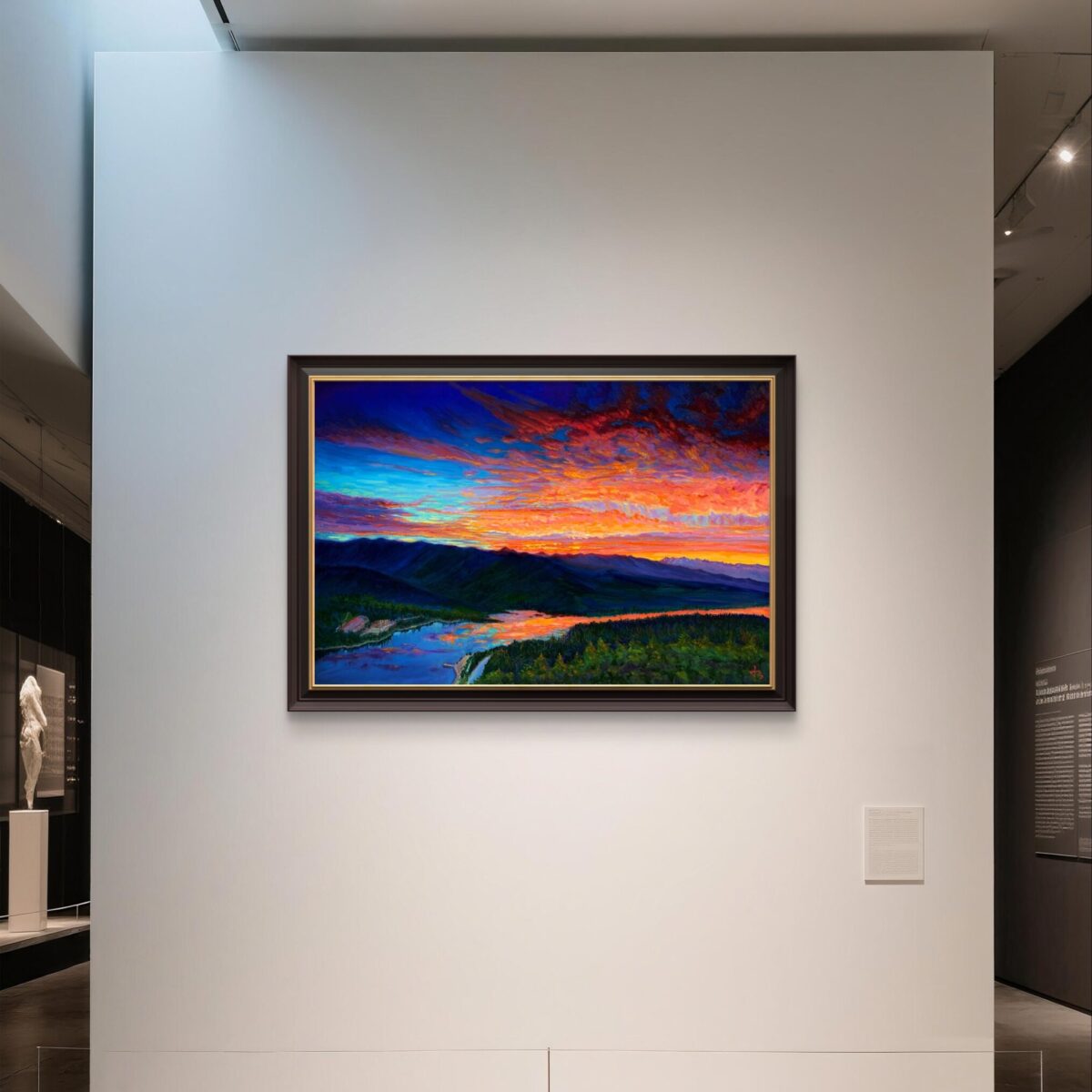 Before the World Wakes — Dallas Deng oil painting, interior wall view, light and calm.