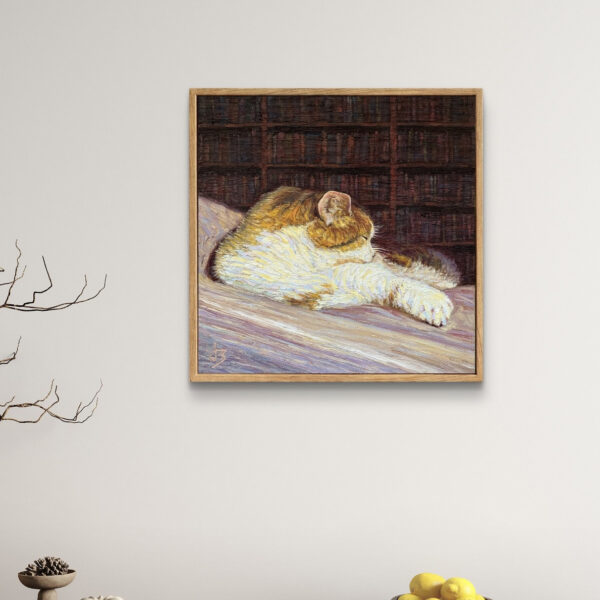 Cozy — Dallas Deng oil painting, interior wall view, light and calm.