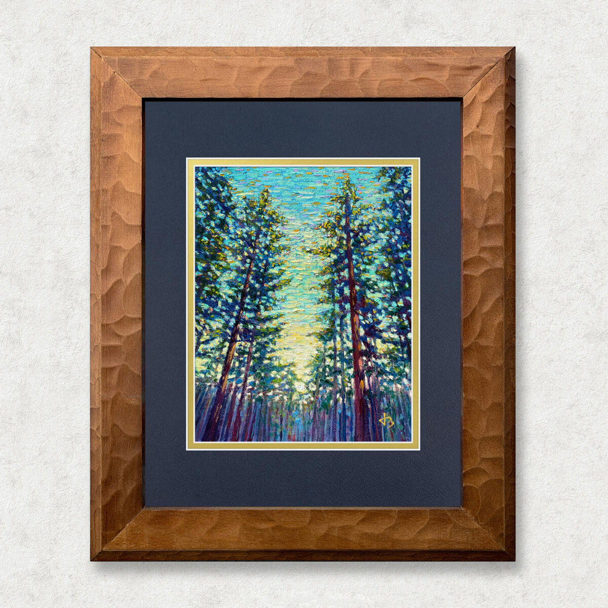 Echoes of the Canopy Walnut — Dallas Deng oil painting, framed view, light and calm.