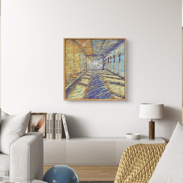 Endless — Dallas Deng oil painting, interior wall view, light and calm.