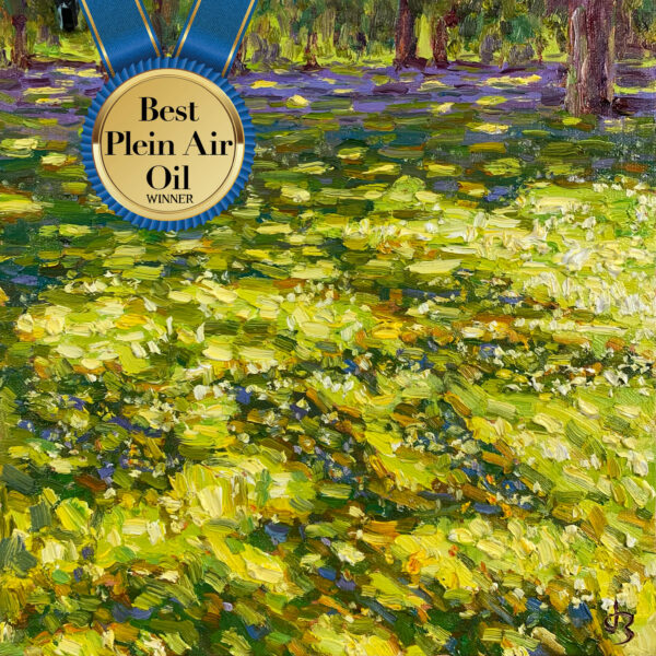 Grain Ear Green Ear 3 — Dallas Deng landscape oil painting, light and calm.