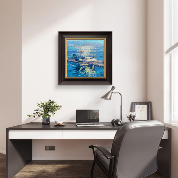 Harbour Light — Dallas Deng oil painting, interior wall view, light and calm.