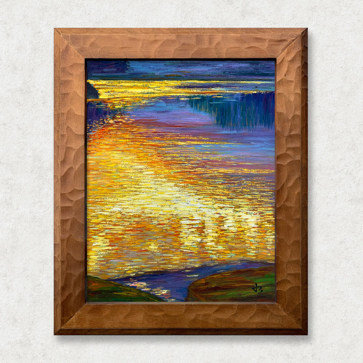 Luminous Stillness 5 1 — Dallas Deng oil painting, framed view, light and calm.