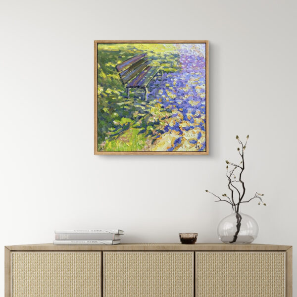 Memories — Dallas Deng oil painting, interior wall view, light and calm.