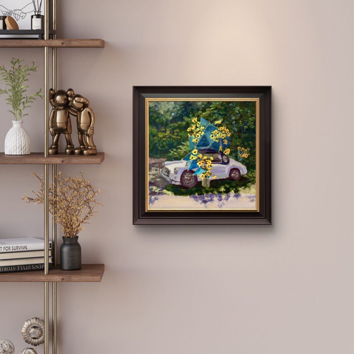 Mga Roadster Car — Dallas Deng oil painting, interior wall view, light and calm.