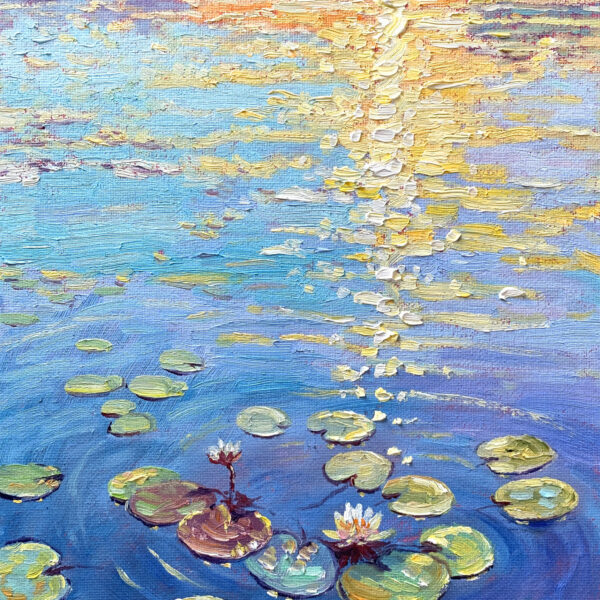 Morning Call — Dallas Deng landscape oil painting, light and calm.