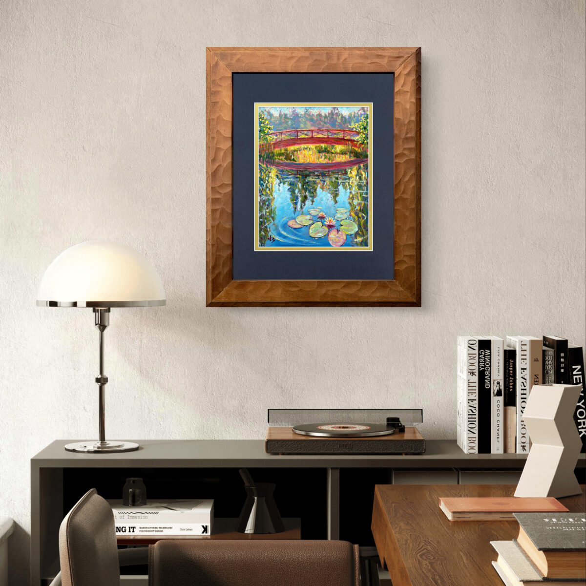 Quiet Hours — Dallas Deng oil painting, interior wall view, light and calm.