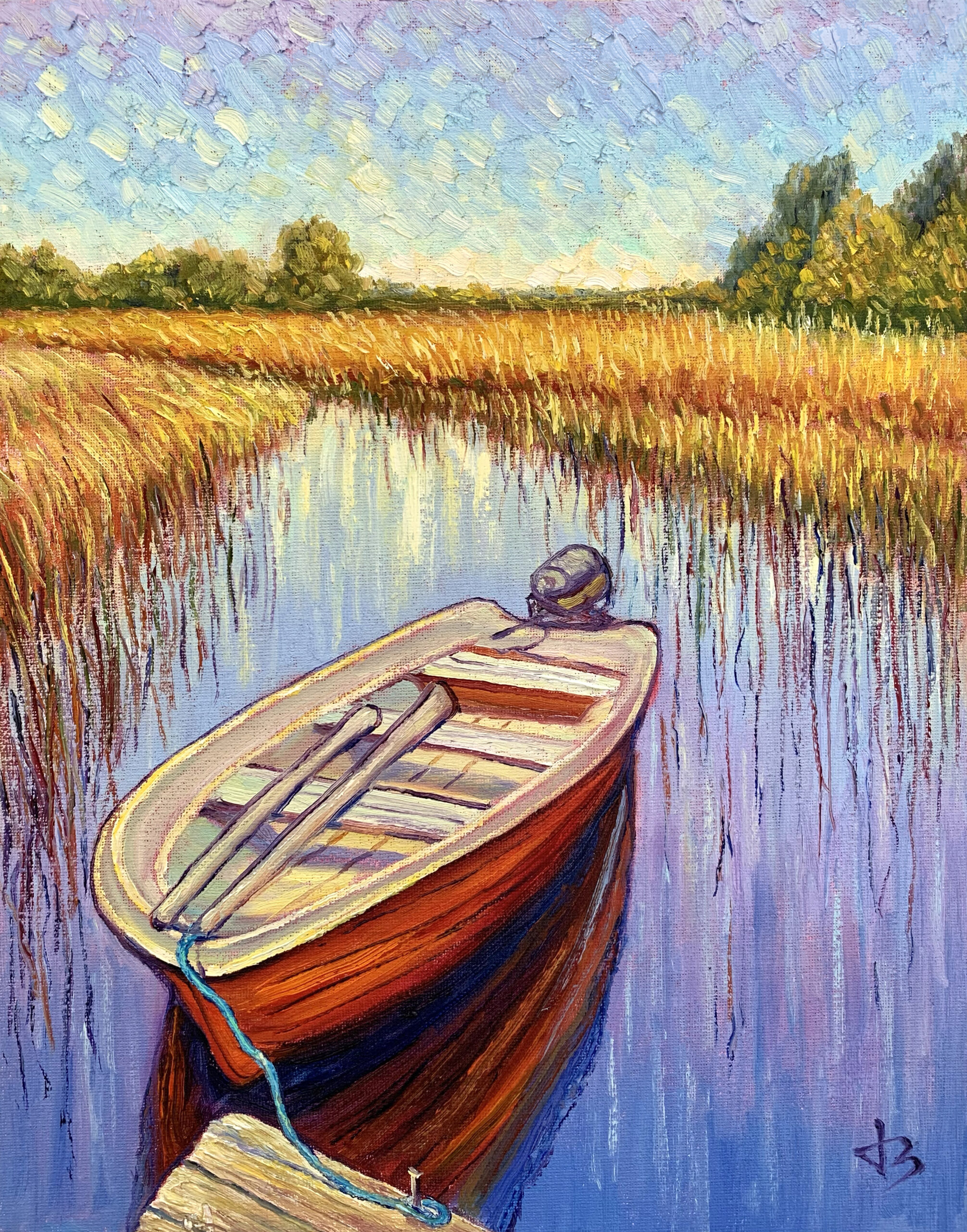 Ready to Go — Dallas Deng landscape oil painting, light and calm.