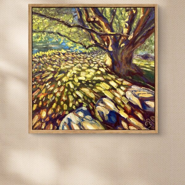 Shadow — Dallas Deng oil painting, interior wall view, light and calm.