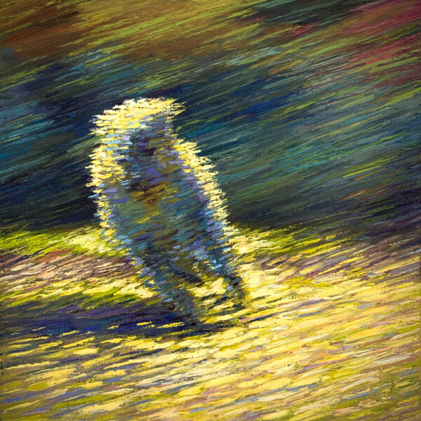Speeding — Dallas Deng animal oil painting, light and calm.