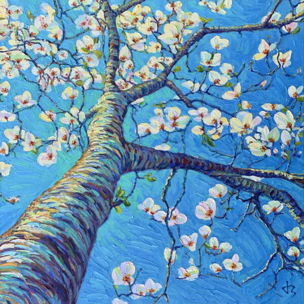 Spring to Life 1 — Dallas Deng floral oil painting, light and calm.