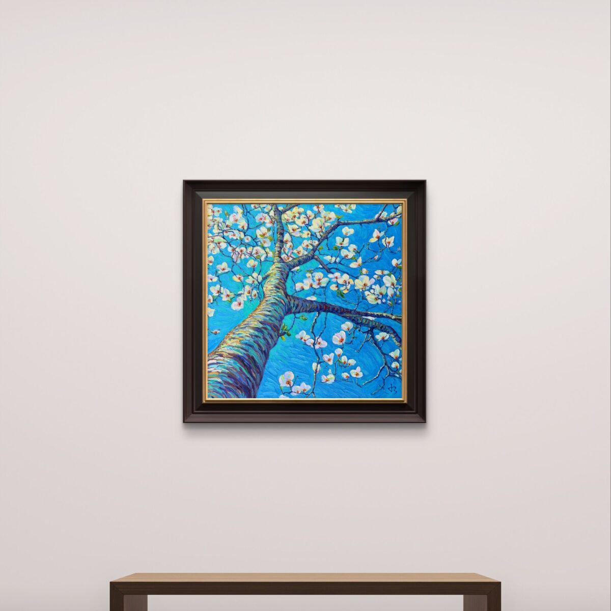 Spring to Life — Dallas Deng oil painting, interior wall view, light and calm.
