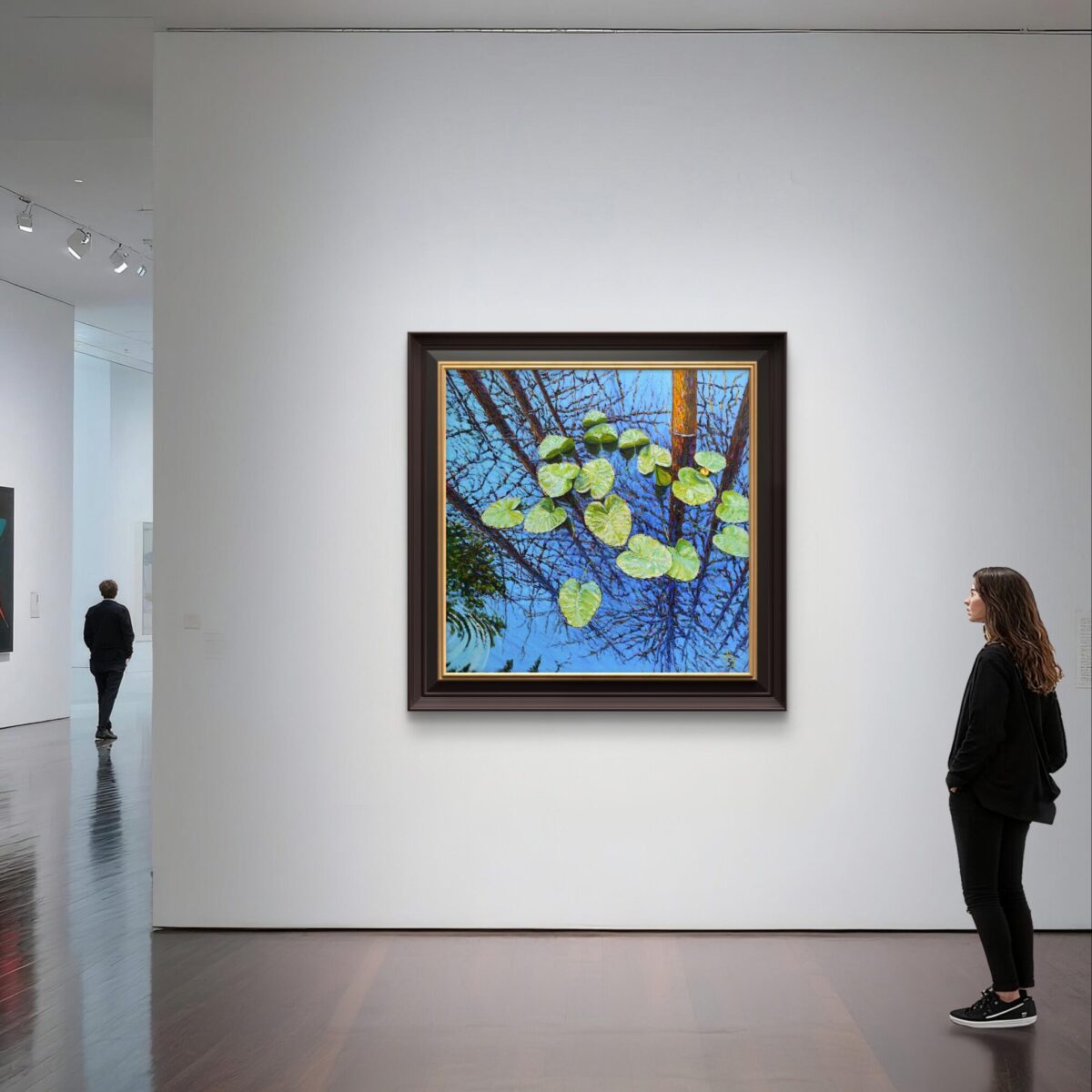 Subject Object — Dallas Deng oil painting, interior wall view, light and calm.