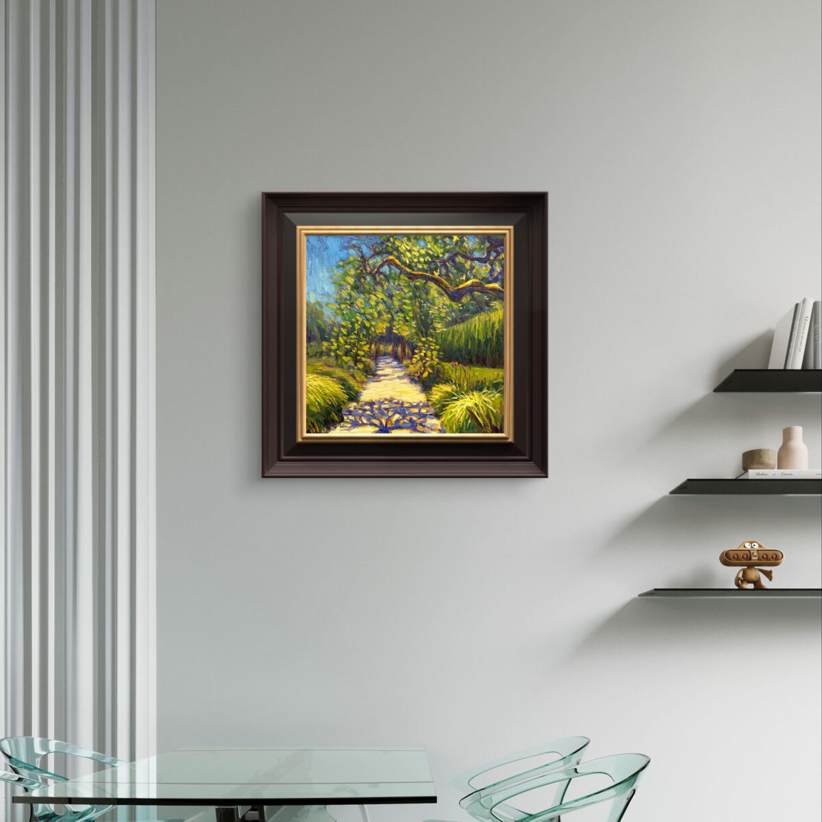 Summer 5 — Dallas Deng oil painting, interior wall view, light and calm.