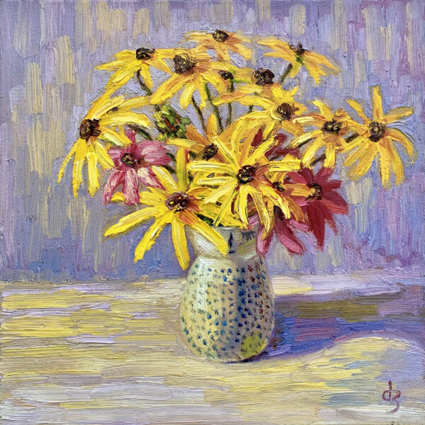 Sweet — Dallas Deng floral oil painting, light and calm.