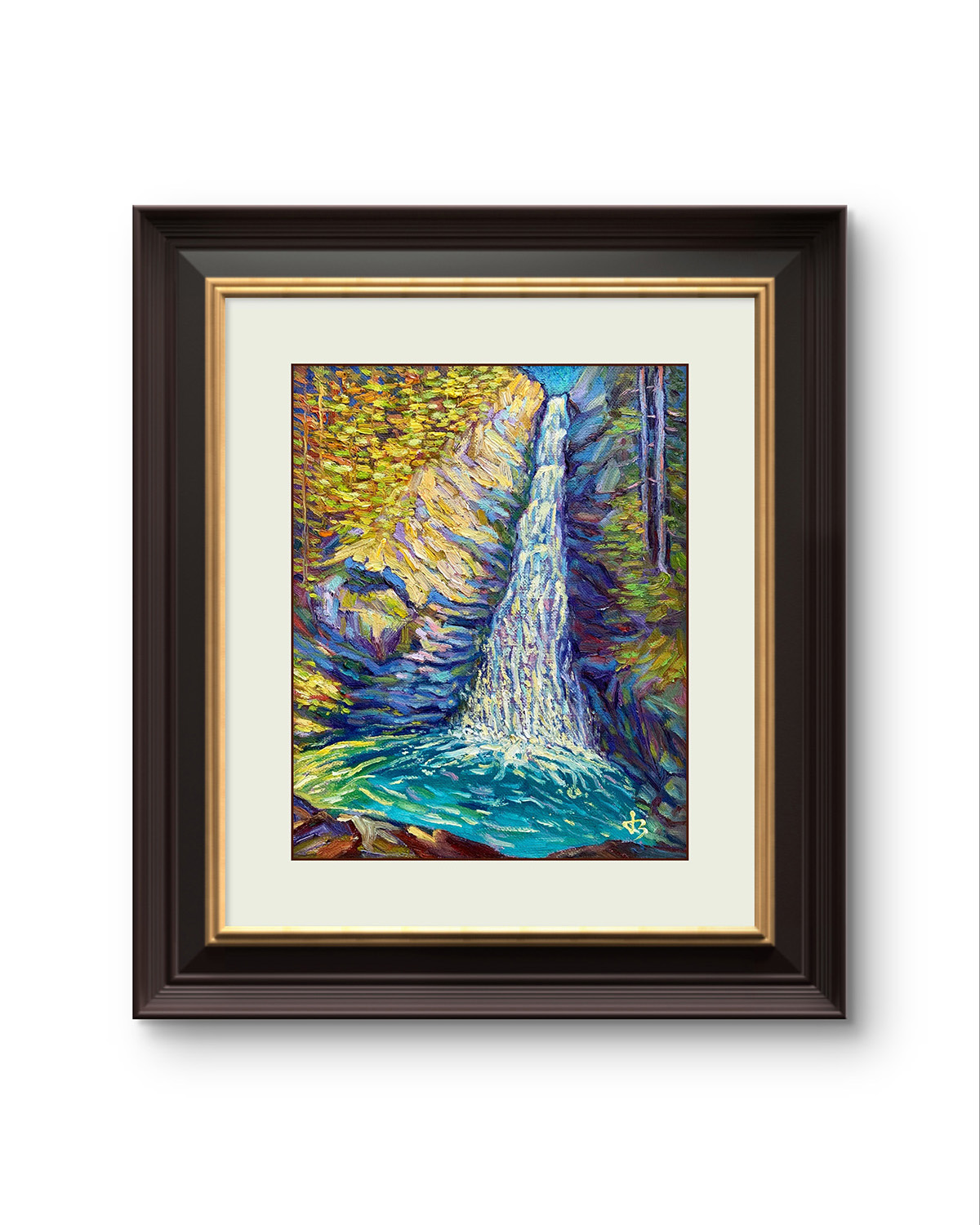 The Fall Between Seasons — Dallas Deng oil painting, framed view, light and calm.