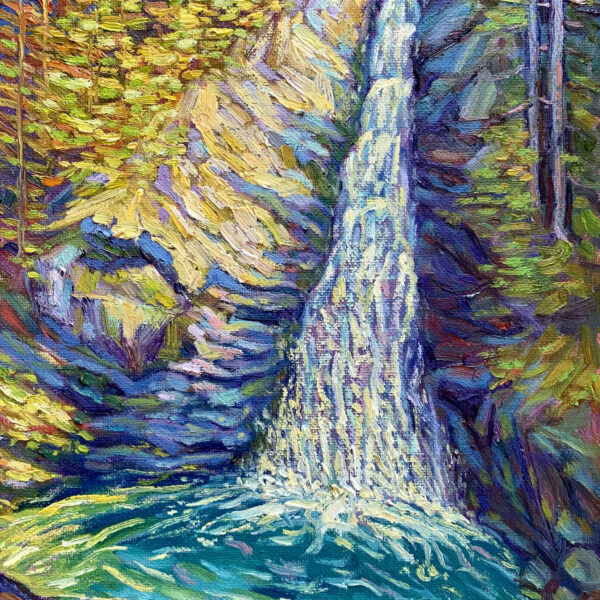 The Fall Between Seasons — Dallas Deng landscape oil painting, light and calm.