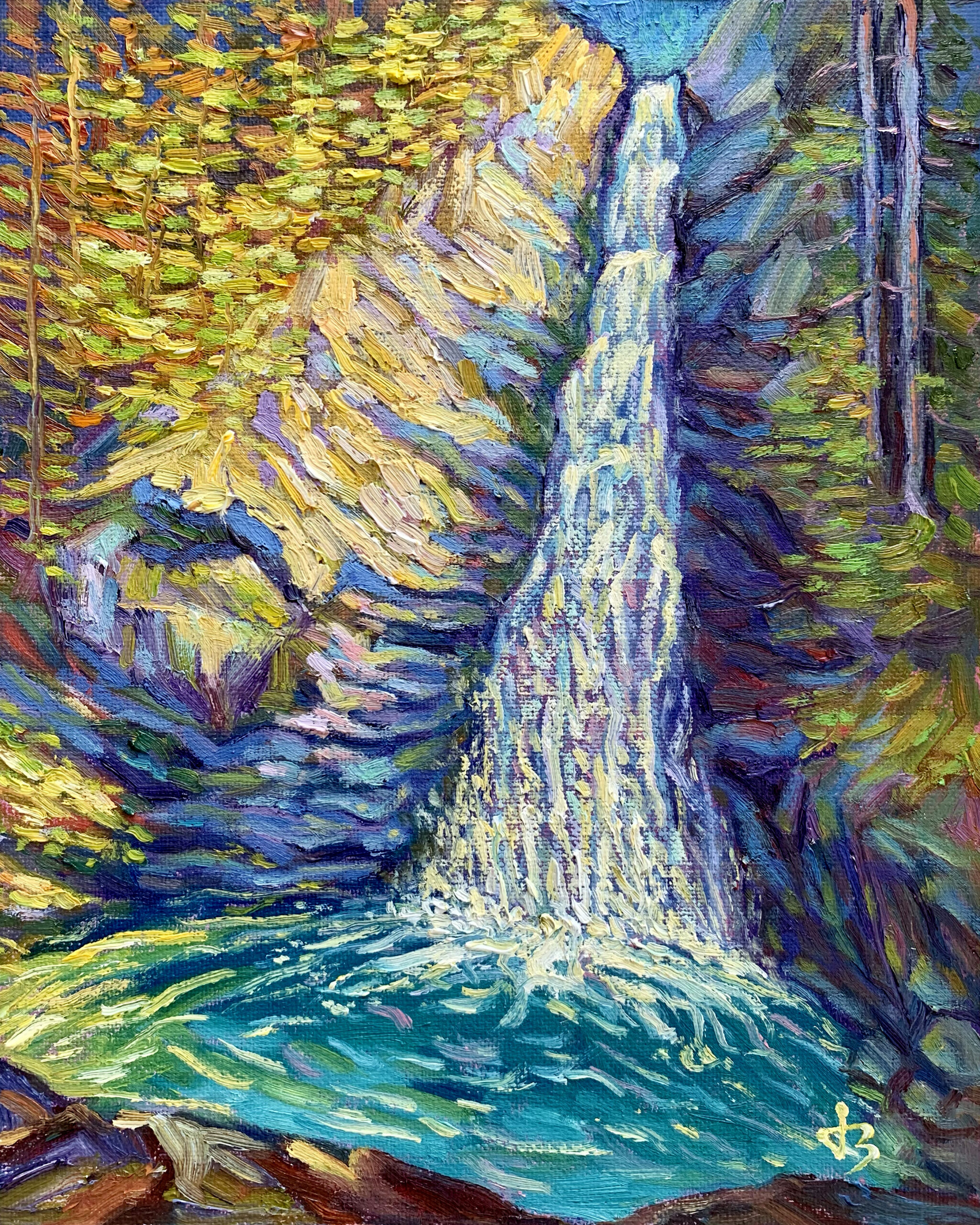 The Fall Between Seasons — Dallas Deng landscape oil painting, light and calm.