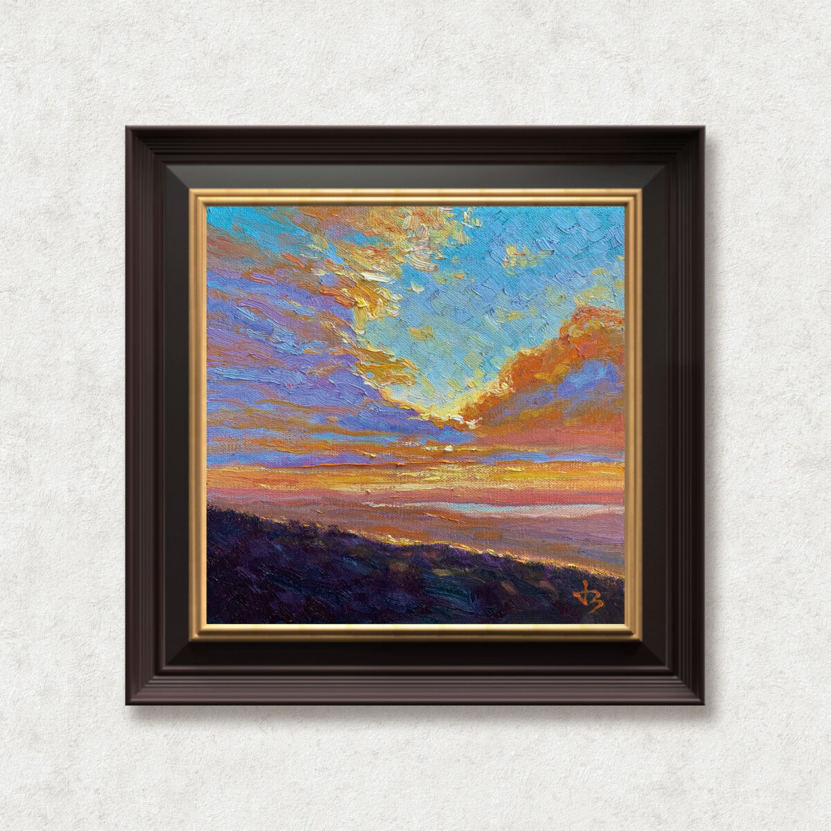 Under the Sky of Light — Dallas Deng oil painting, framed view, light and calm.