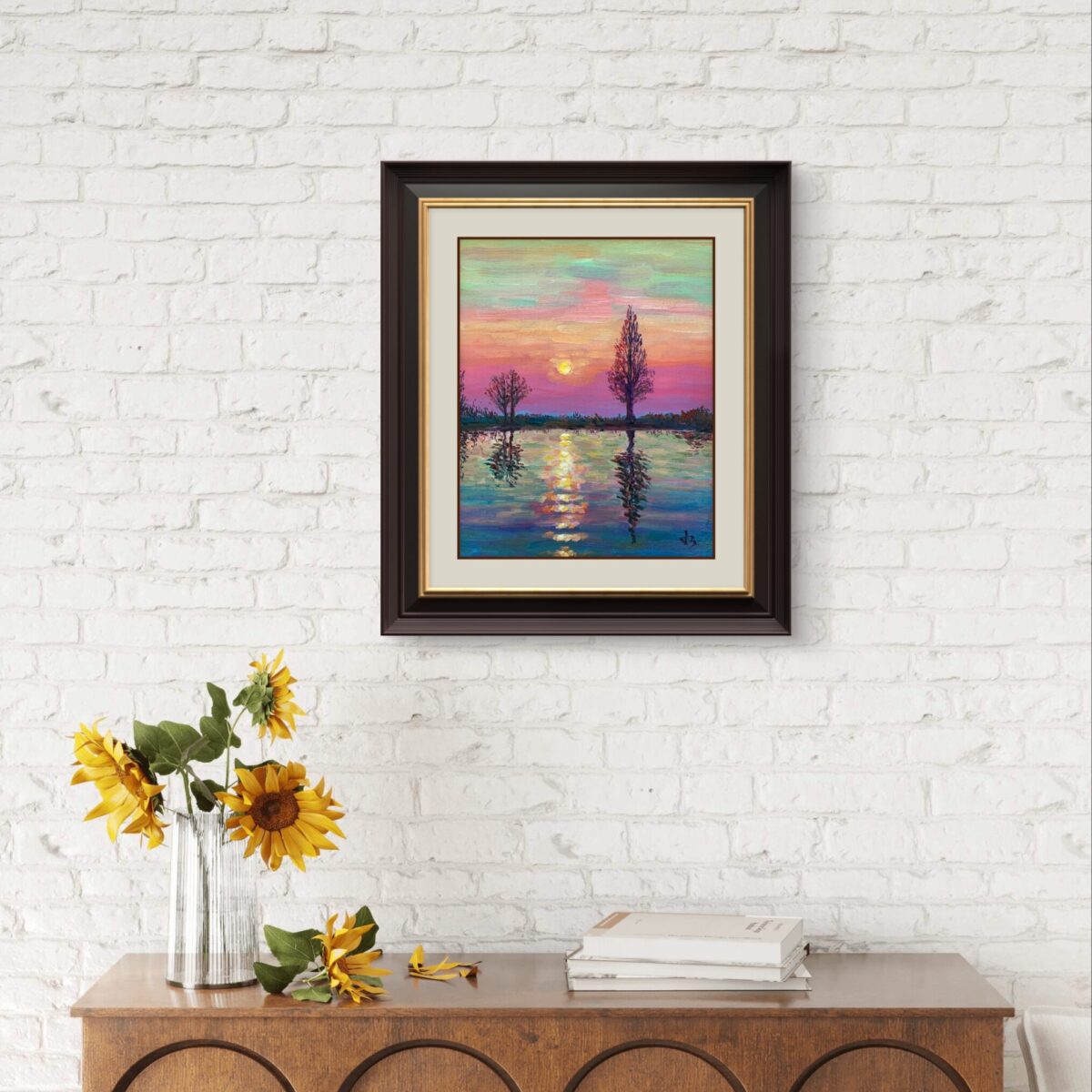 Whispers of Twilight — Dallas Deng oil painting, interior wall view, light and calm.