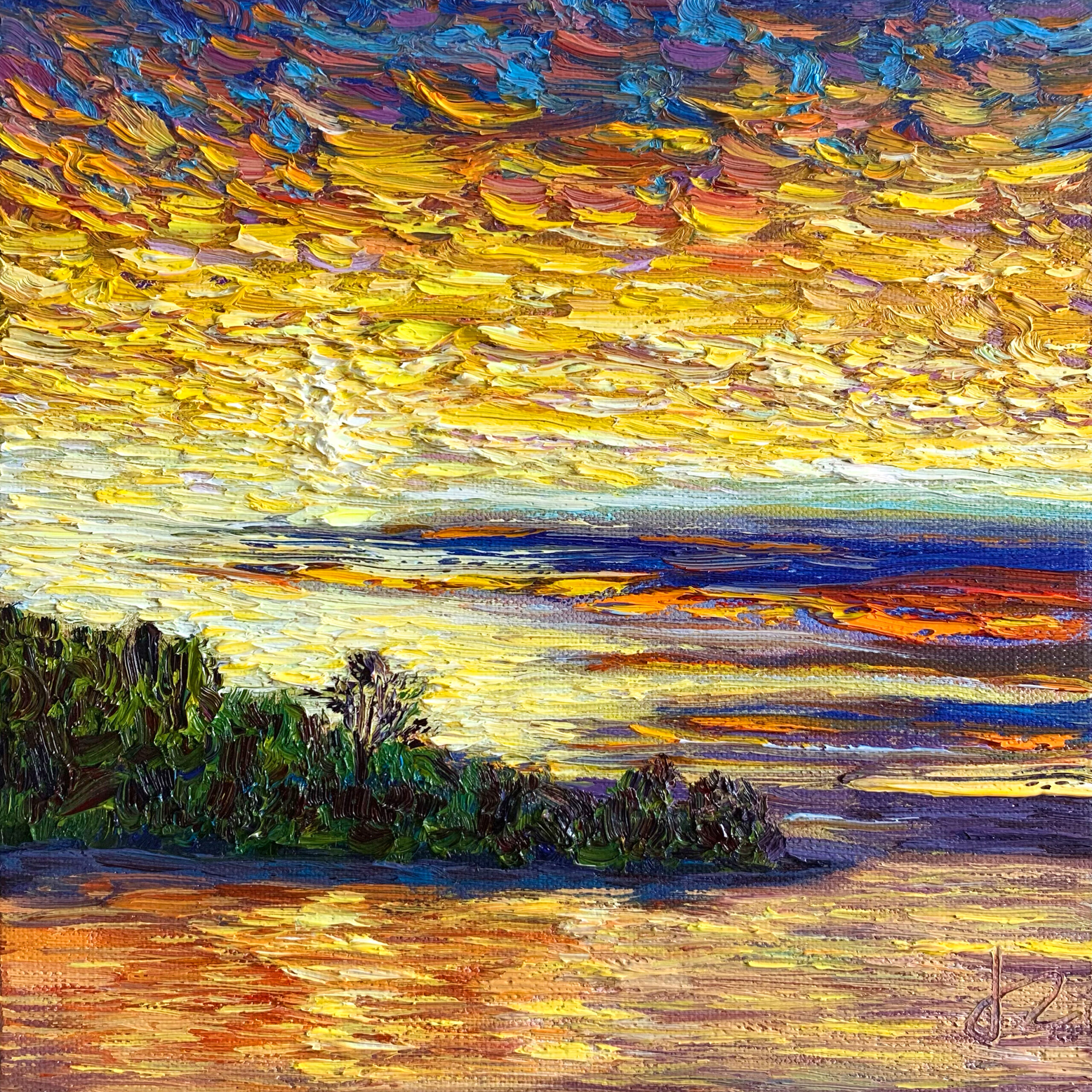 Wonderland — Dallas Deng landscape oil painting, light and calm.