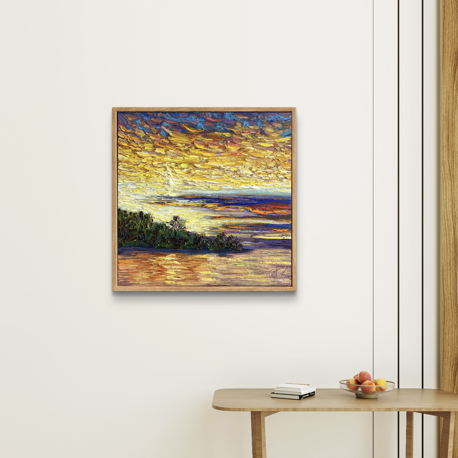 Wonderland — Dallas Deng oil painting, interior wall view, light and calm.