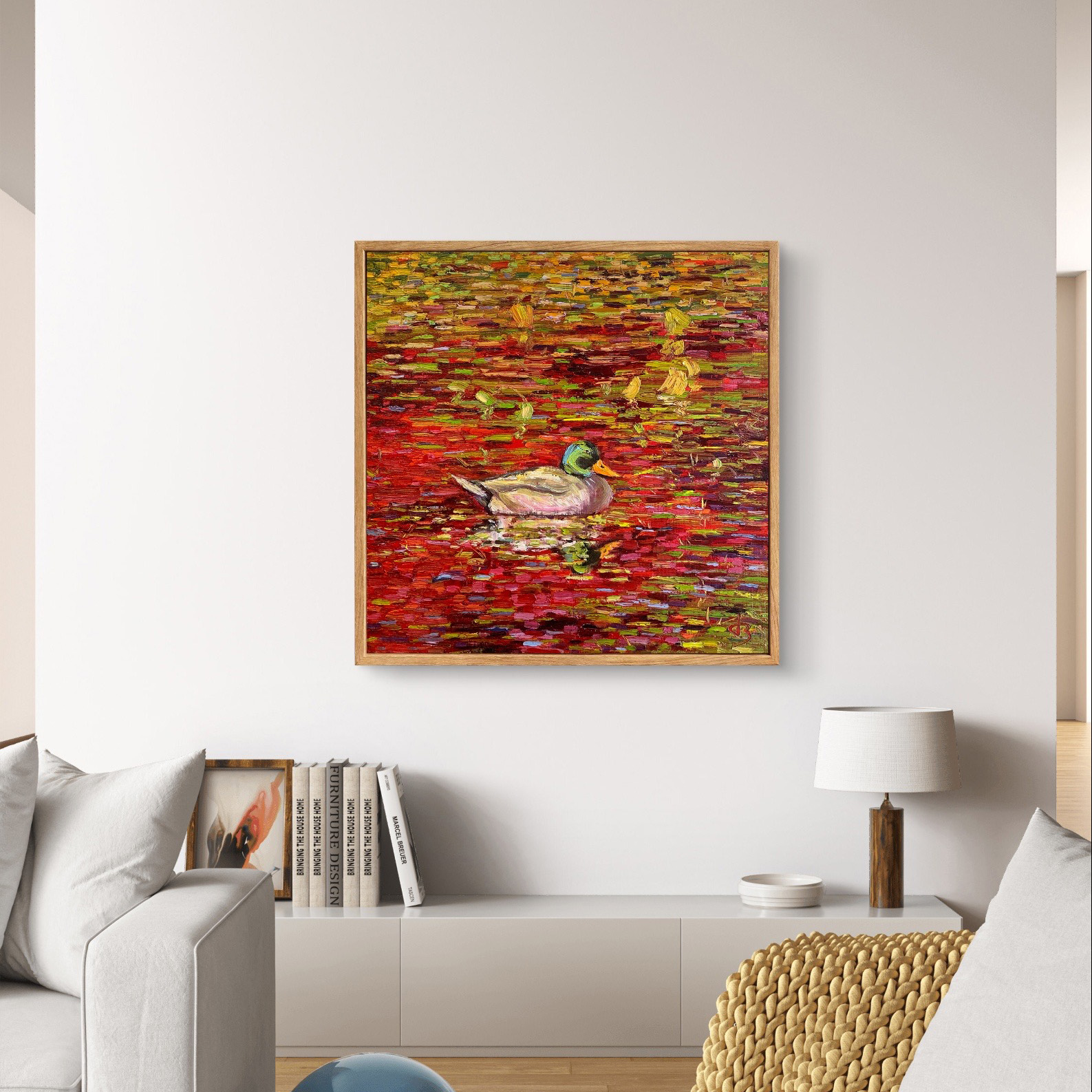 Autumn Afternoon — Dallas Deng oil painting, interior wall view, light and calm.