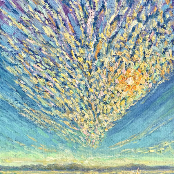 Mackerel Sky — Dallas Deng landscape oil painting, light and calm.