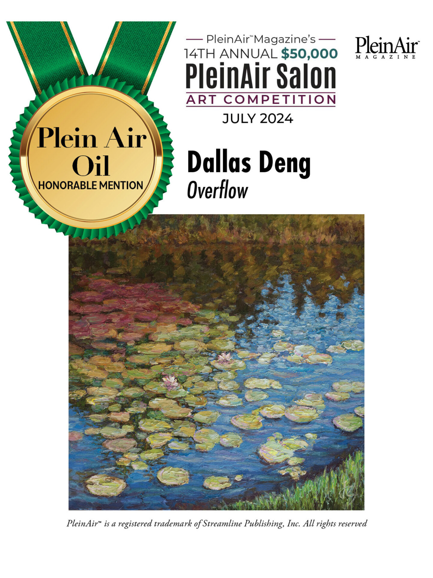 Overflow Exhibition3 — Dallas Deng oil painting, light and calm.
