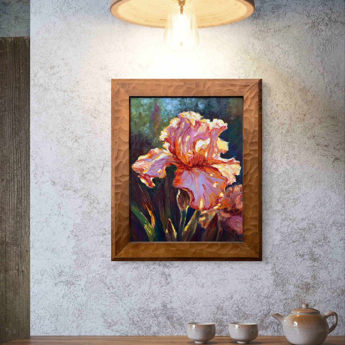 Grace at Ease 2 — Dallas Deng oil painting, interior wall view, light and calm.