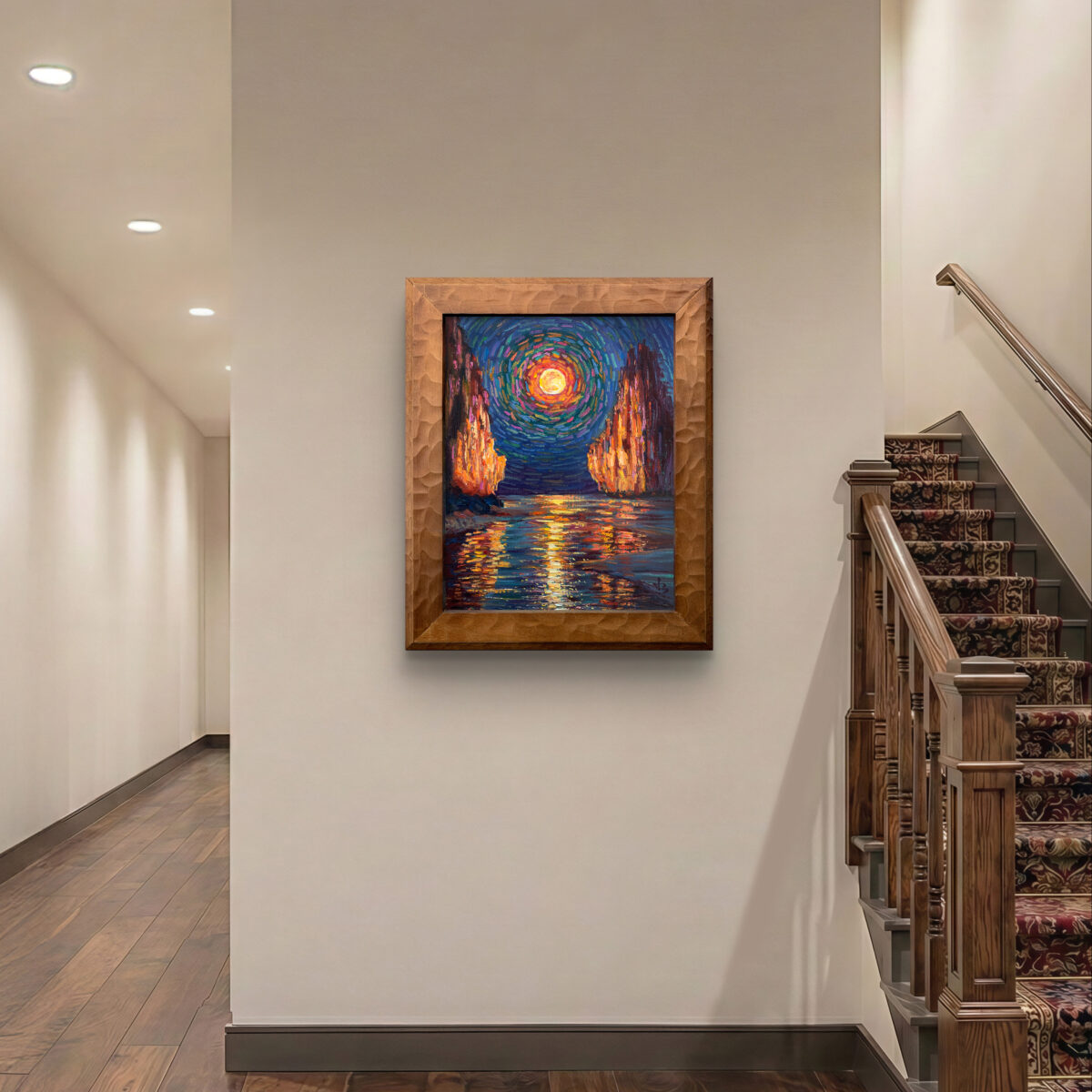 The Inner Flame Rises 4 — Dallas Deng oil painting, light and calm.