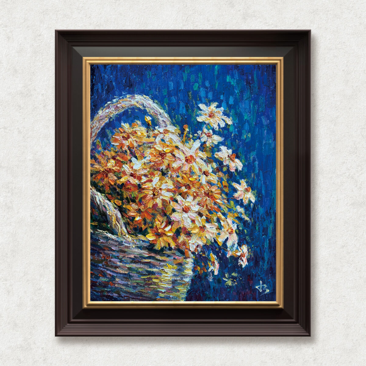 The Overflow of Light — Dallas Deng oil painting, framed view, light and calm.