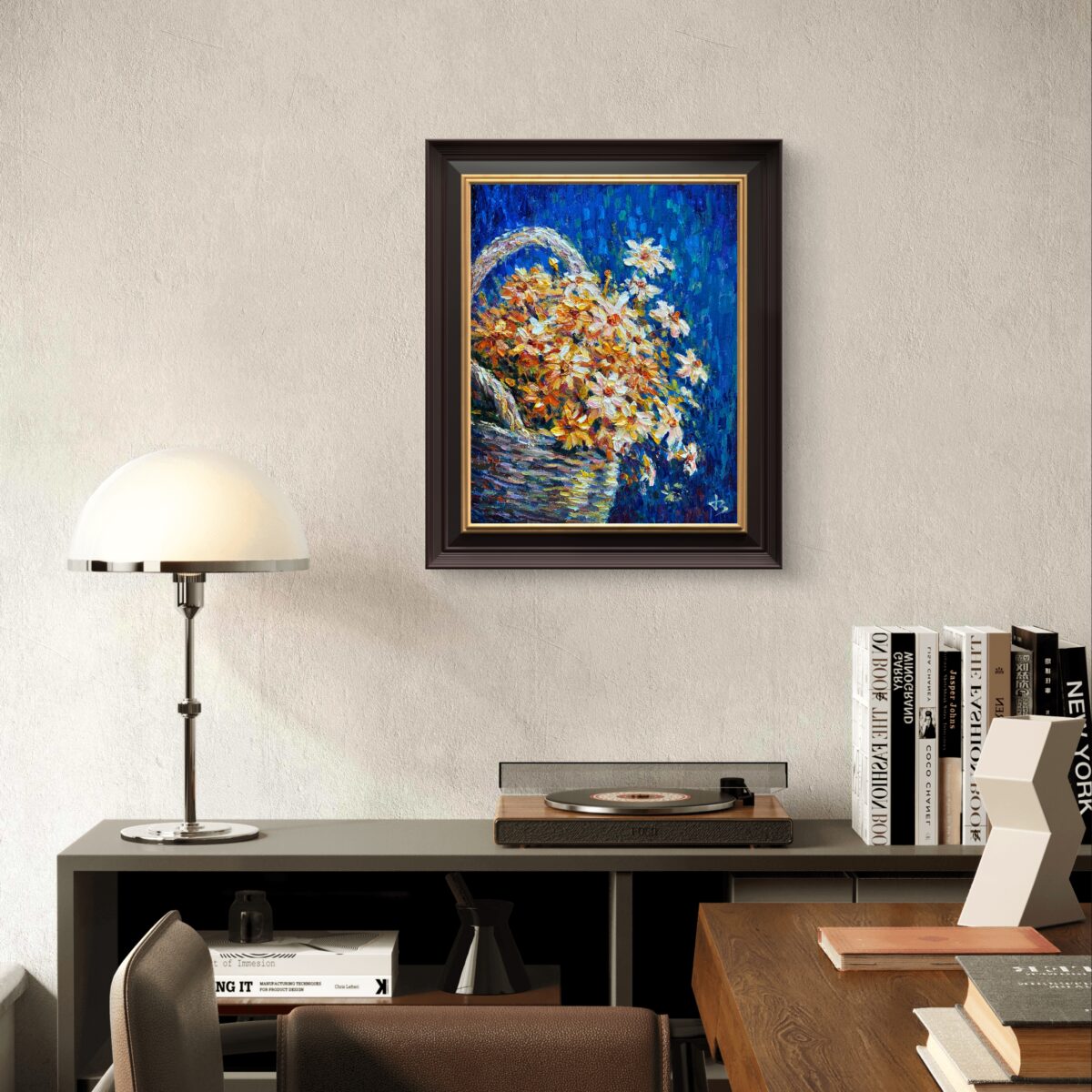 The Overflow of Light — Dallas Deng oil painting, interior wall view, light and calm.