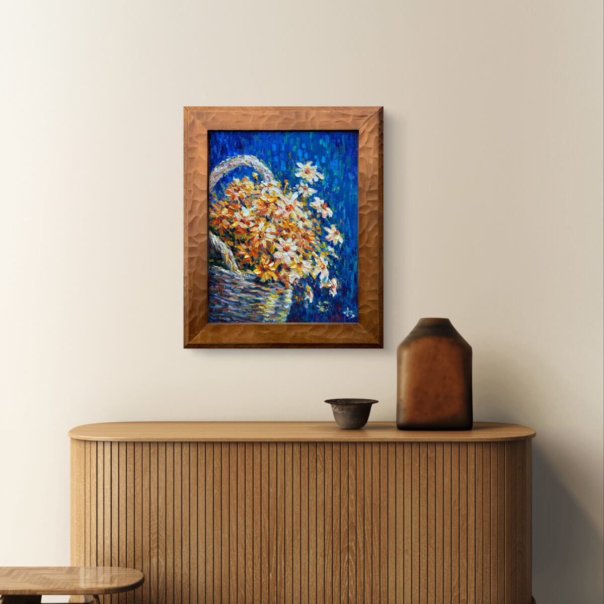 The Overflow of Light View4 — Dallas Deng oil painting, interior wall view, light and calm.