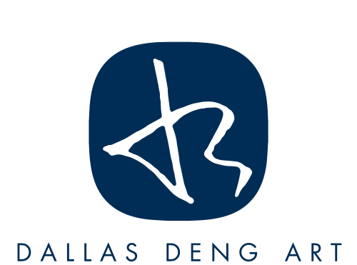 Mobile Logo — Dallas Deng oil painting, light and calm.