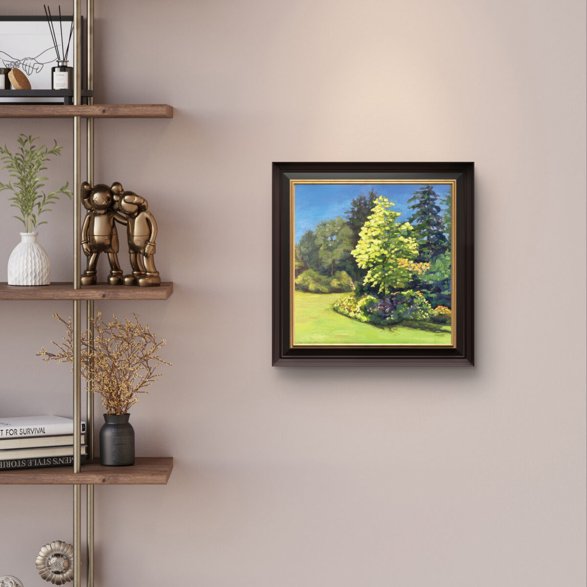 Summer Quiet 1 — Dallas Deng oil painting, interior wall view, light and calm.