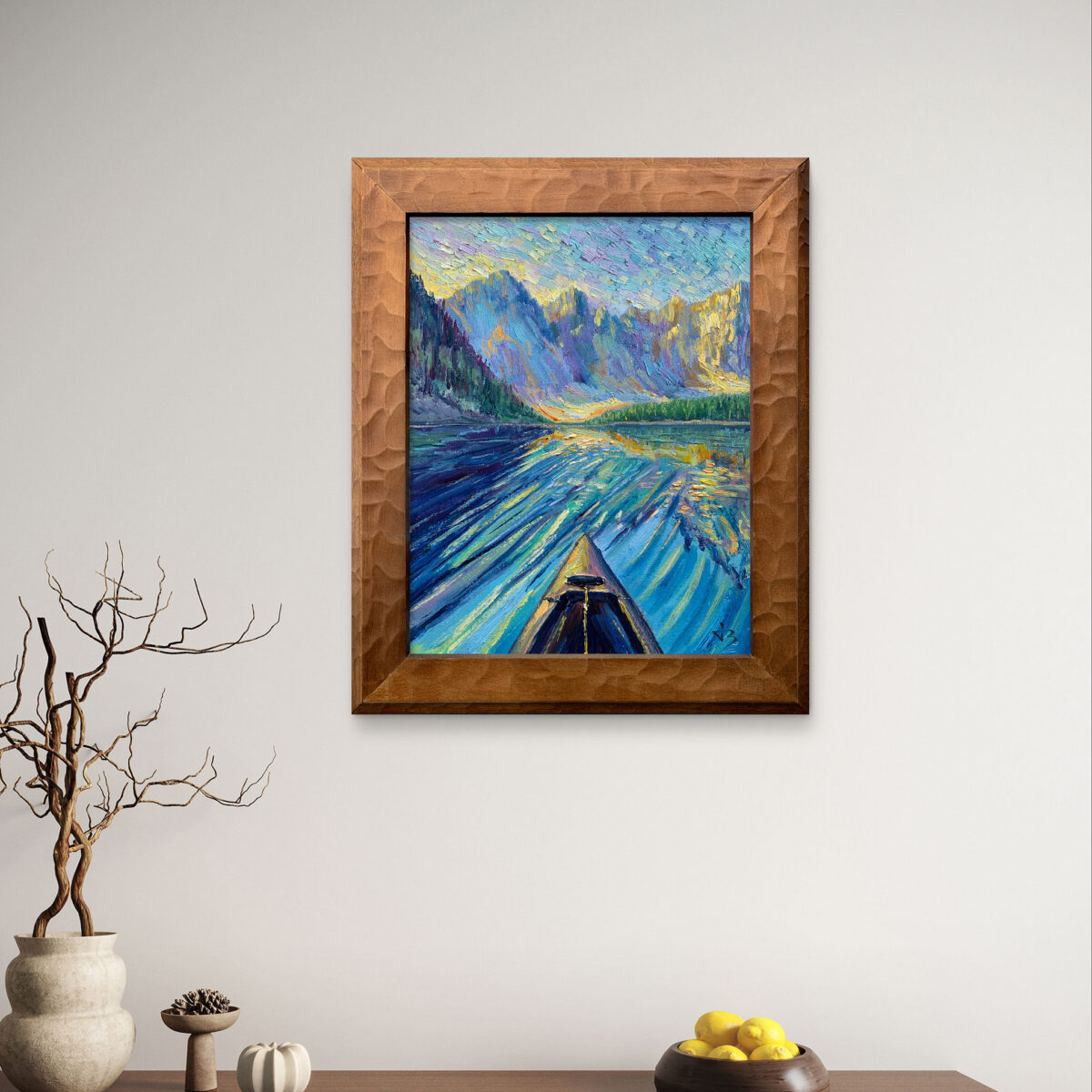Toward the Light 4 1 — Dallas Deng oil painting, interior wall view, light and calm.